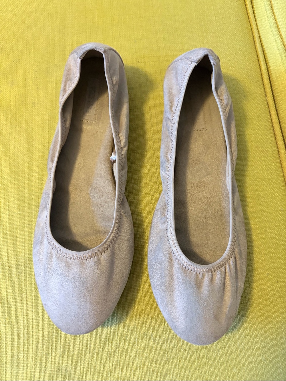 Forever 21 Light Taupe Suede Ballet Flats